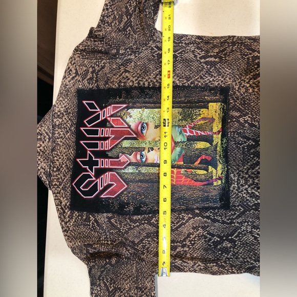 Handmade Jean Jacket STYX snake skin animal print Womens Medium - Picture 7 of 11